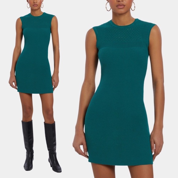 Amanda Uprichard NWT Adara Mini Dress in Jewel (Teal/Evergreen) Size Medium